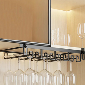 Suporte de Taças de Vinho em Aço Inoxidável - Organizador Sofisticado