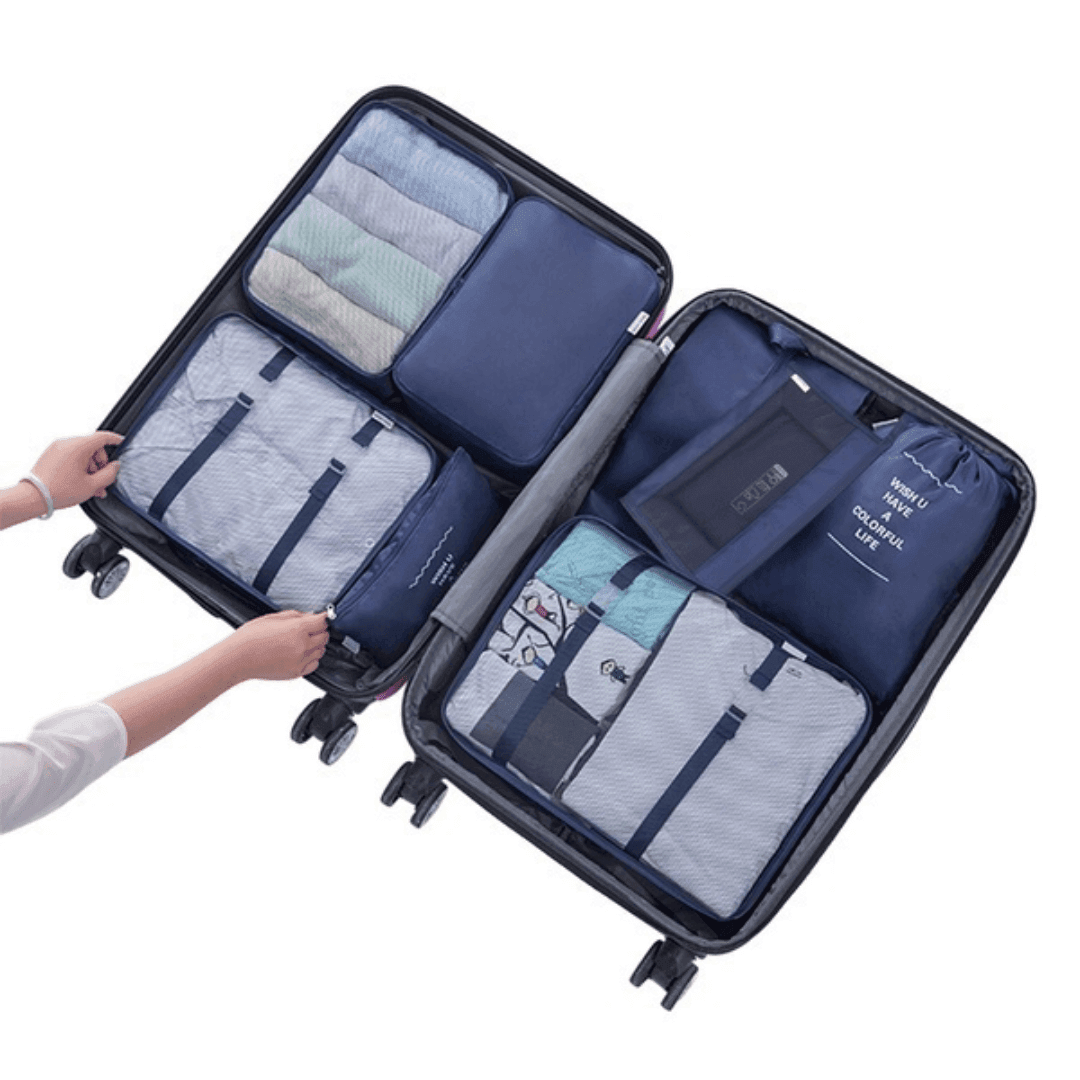 KIT 8 Bolsas Organizadoras á Prova D'água Para Viagem - Lojas Condado