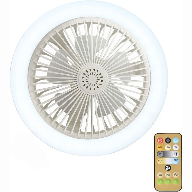 Ventilador com Luminária Posh 2 em 1 | Controle Remoto Incluso