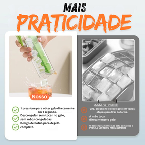 Bandeja de gelo tipo Push de silicone