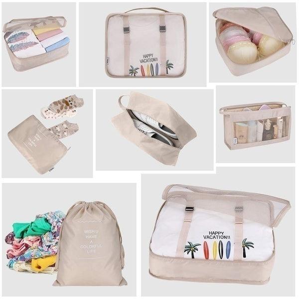 KIT 8 Bolsas Organizadoras á Prova D'água Para Viagem - Lojas Condado