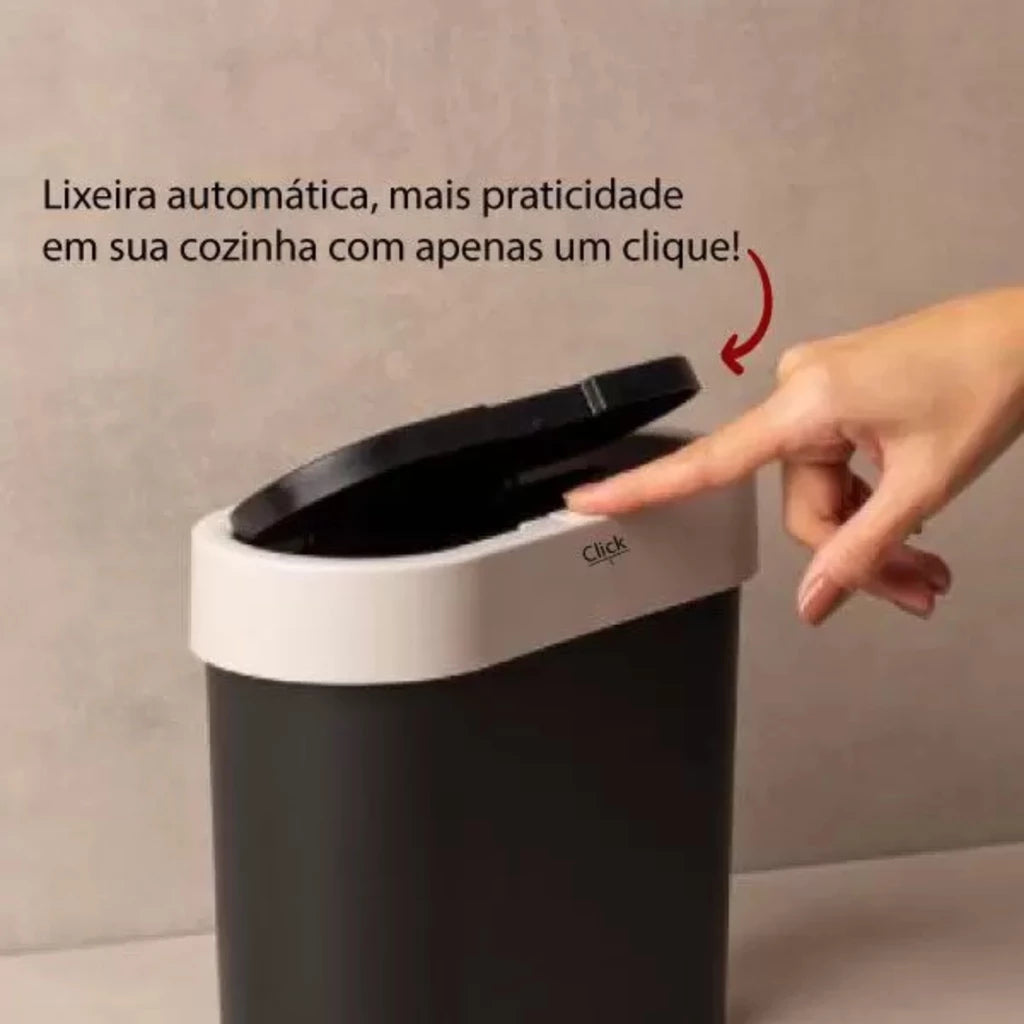 Lixeira Para Pia De Bancada de Cozinha Slim Flat 2,8 Litros Coza Brinox