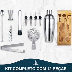 Kit Coqueteleira -  HOMEBAR  12 PEÇAS