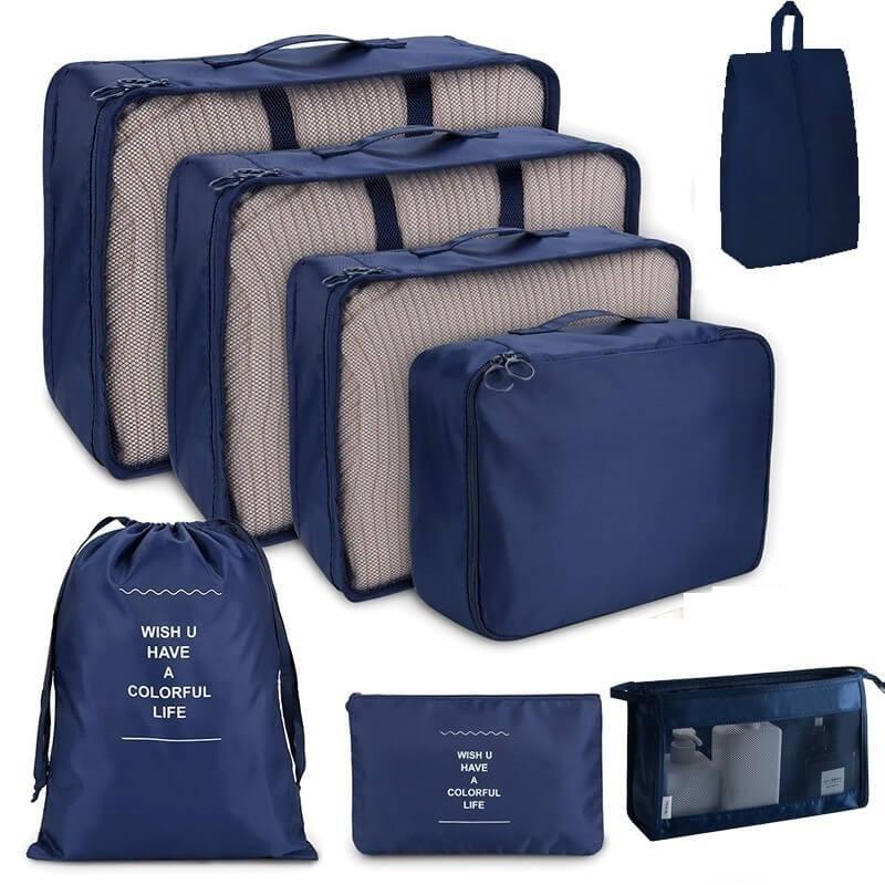 KIT 8 Bolsas Organizadoras á Prova D'água Para Viagem - Lojas Condado